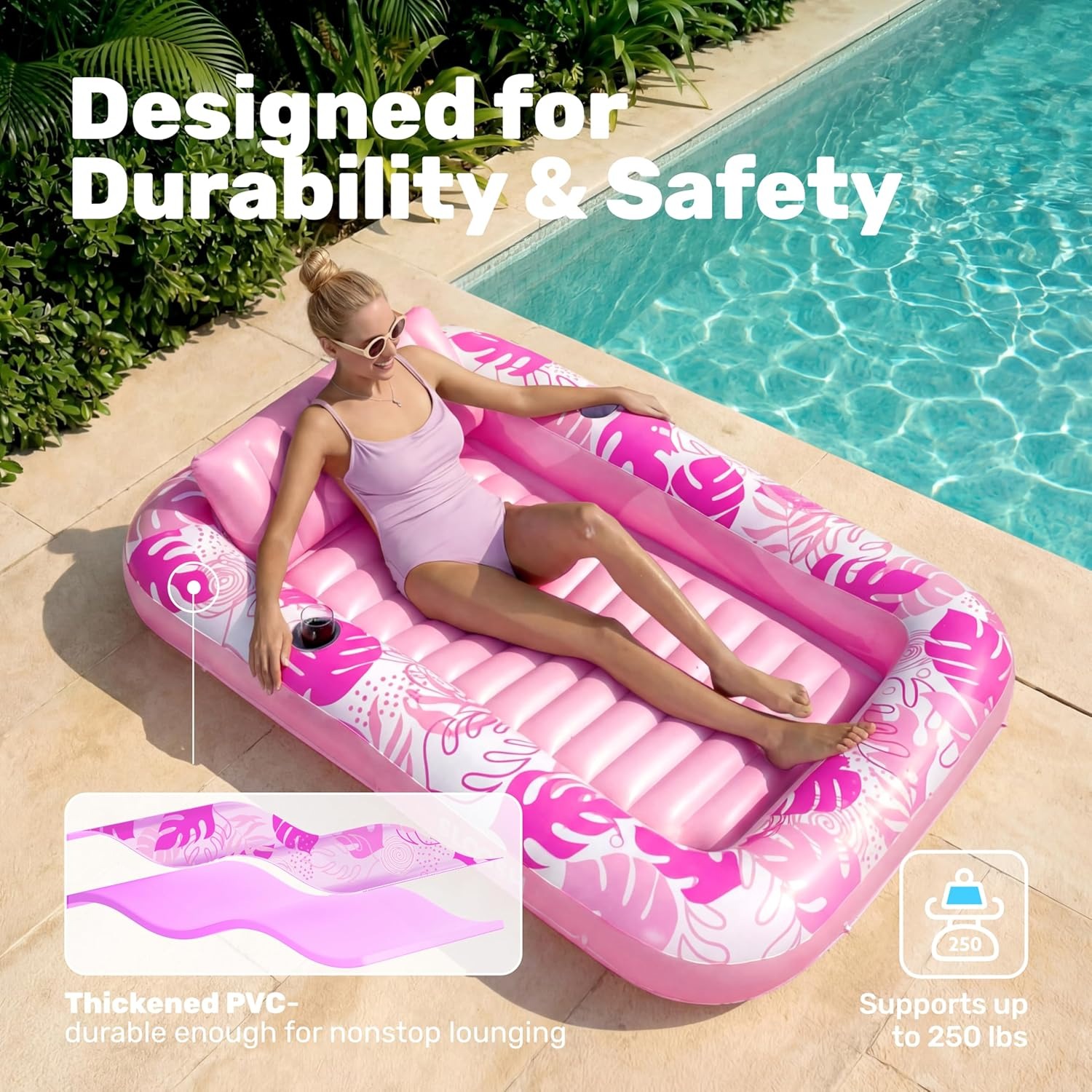 Square Turtle Shell Leaf Inflatable Pool Float Bed – Thick PVC Sunbathing Water Lounge for Summer Pool & Lake