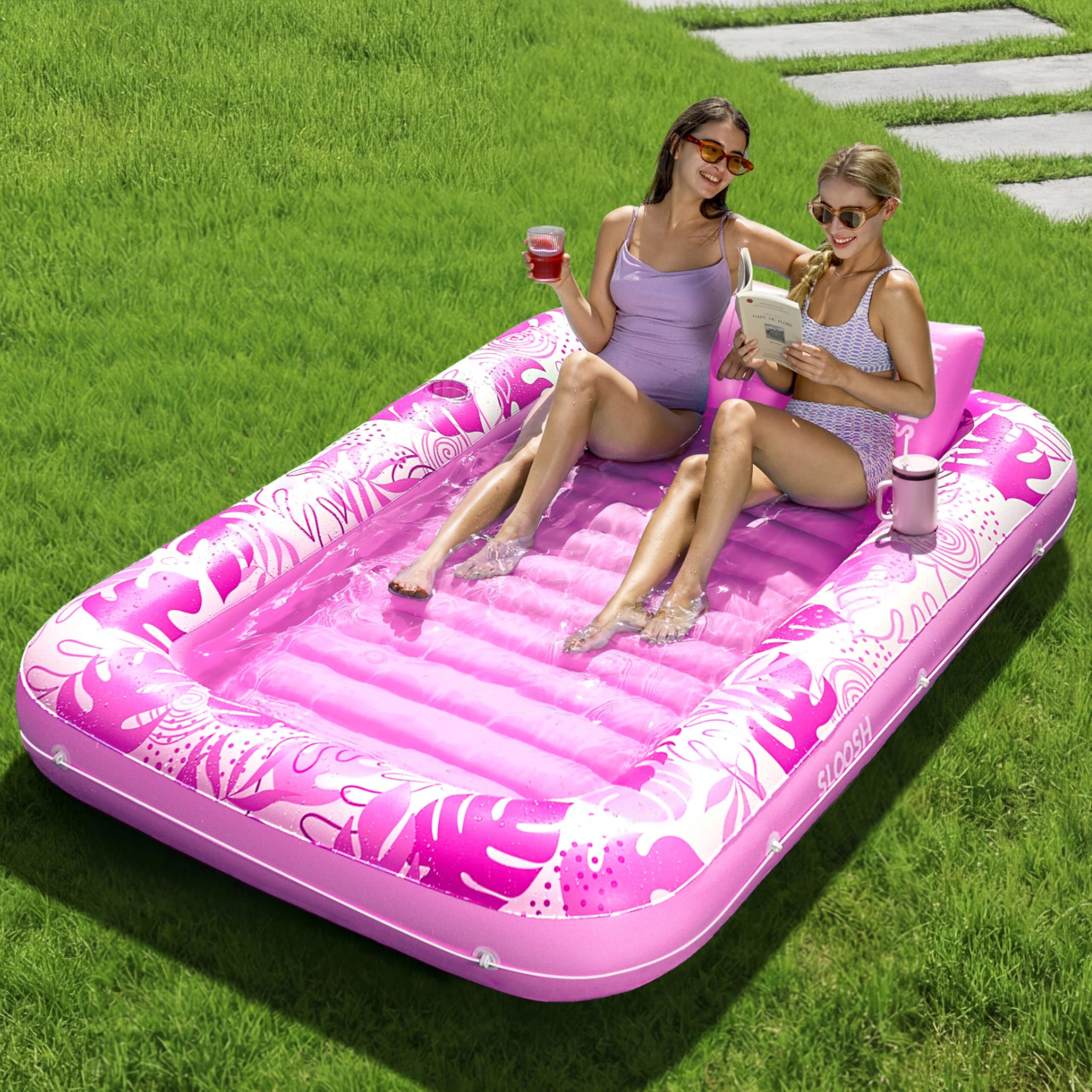 Square Turtle Shell Leaf Inflatable Pool Float Bed – Thick PVC Sunbathing Water Lounge for Summer Pool & Lake
