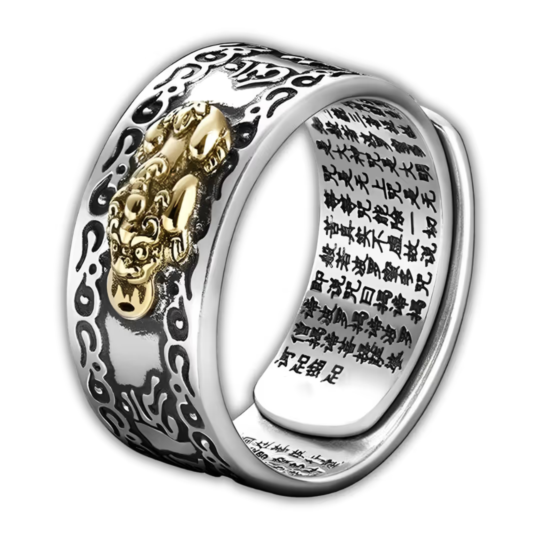Buddha Stones Lucky FengShui PiXiu Wealth Ring