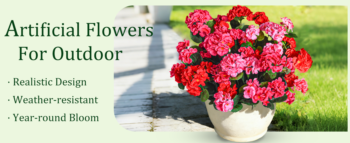 artificial flowers for outdoors