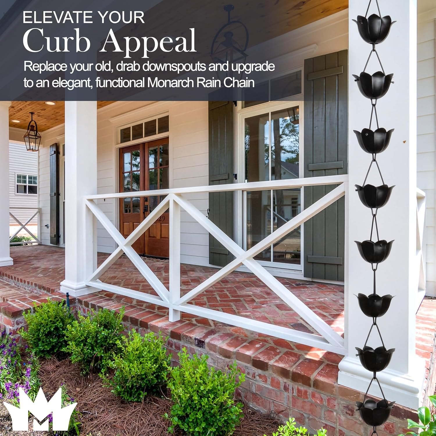 Limited-time offer🔥Monarch Rain Chains Aluminum "Lotus" Series Rain Chain (for Gutters)