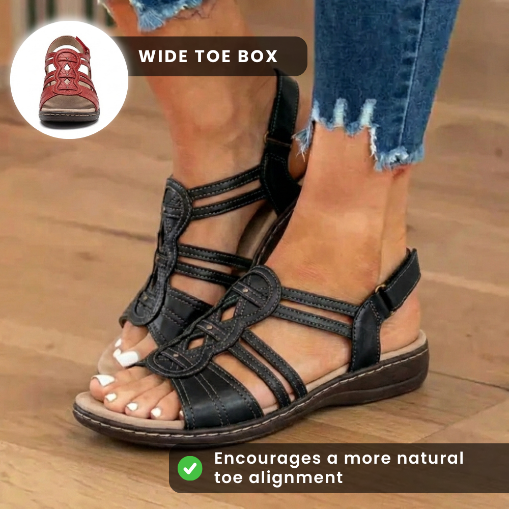 Women Casual Orthopedic Bohemian Sandals Nonslip Back Strap Beach