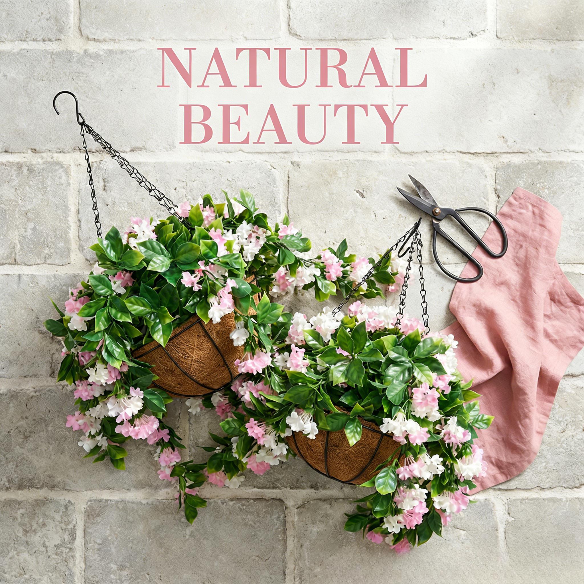 ✈️Limited-time offer🌺Faux Crepe Myrtle Hanging Baskets – Ultra-Realistic🌸✨