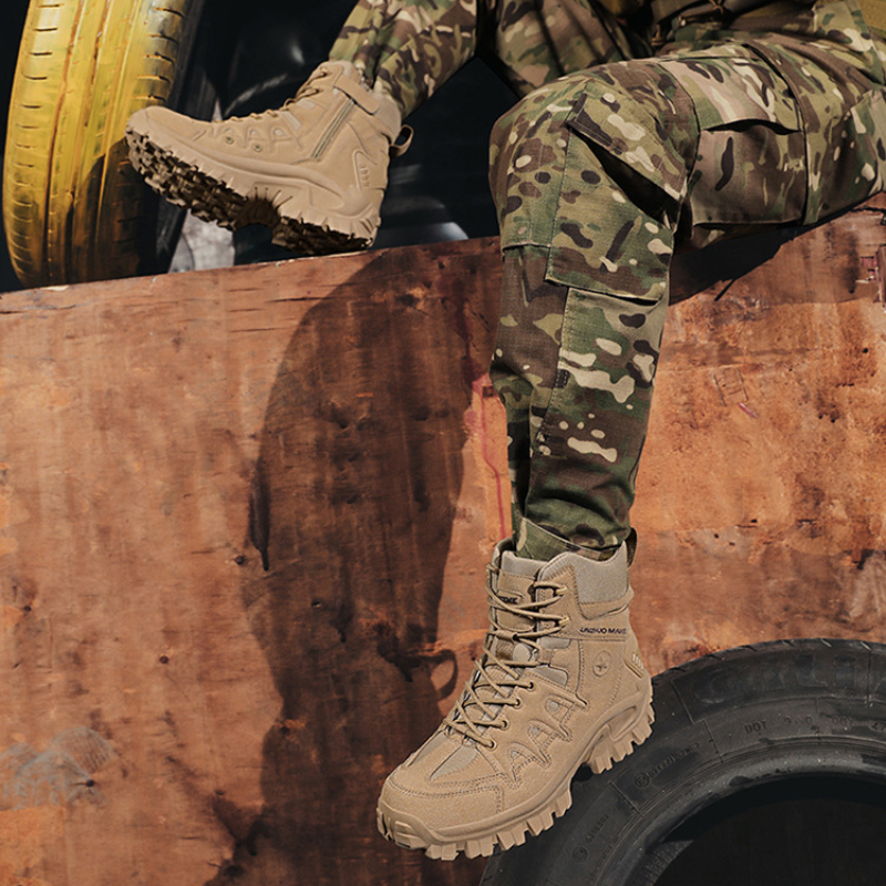 (🎁Free Socks Giveaway🧦) Men Waterproof Non-Slip Hiking Boots Orthopedic Support Anti-Smash Anti-Puncture Work Boots