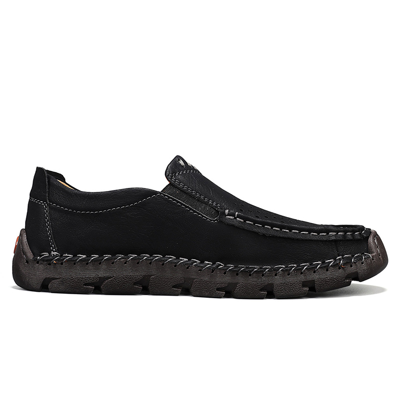 ⏰ Limited-Time 70% OFF –Men’s Breathable Leather Loafers with Easy Zip – Wide Toe, Arch Support, Waterproof, Pressure Relief, Non-Slip Comfort for Everyday & Travel