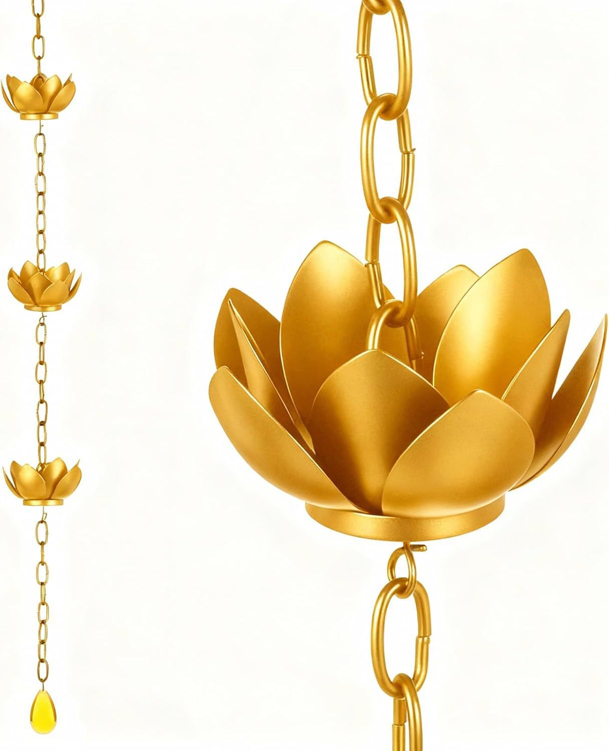 Limited-time offer🔥Monarch Rain Chains Aluminum "Lotus" Series Rain Chain (for Gutters)