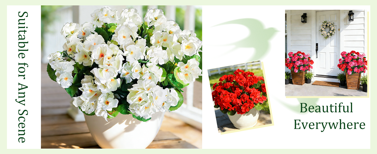 artificial flowers for outdoors