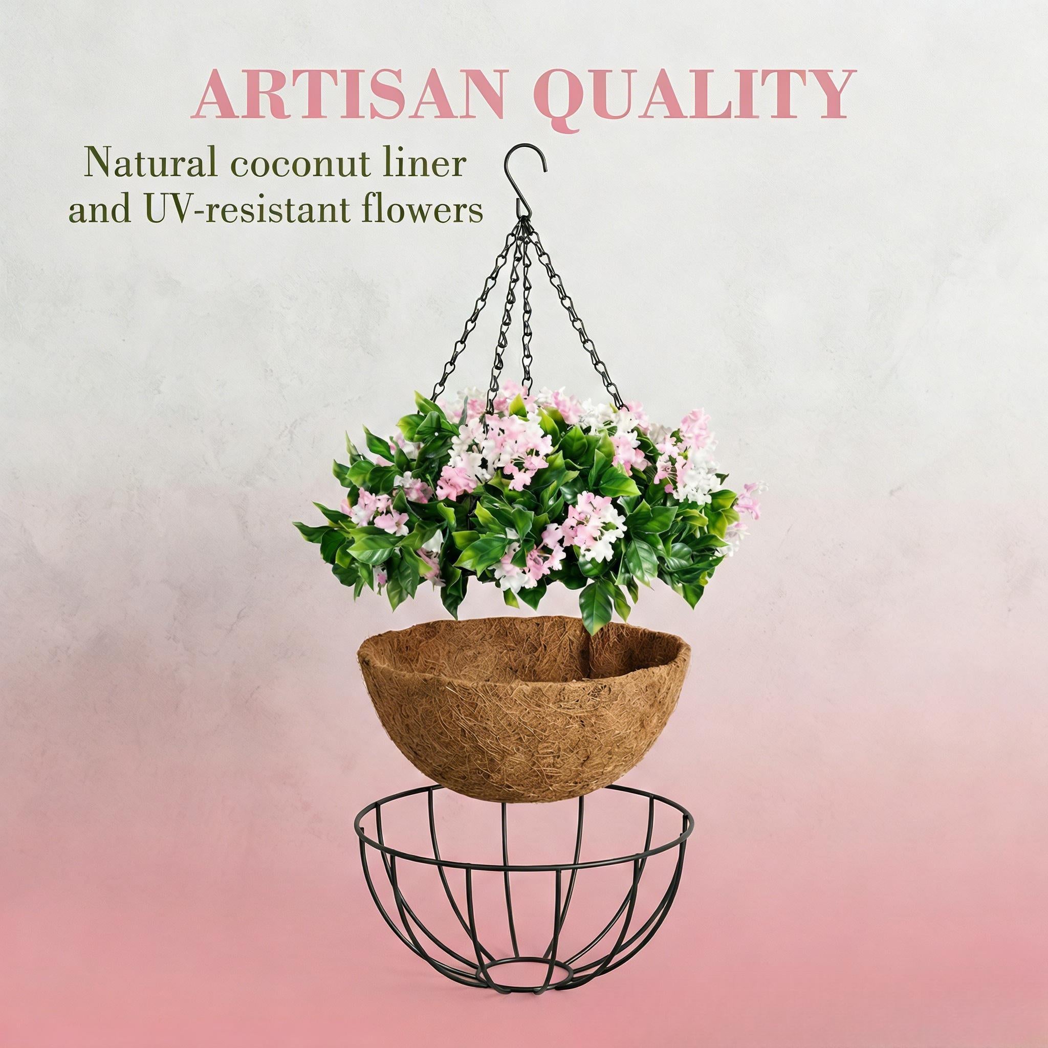 ✈️Limited-time offer🌺Faux Crepe Myrtle Hanging Baskets – Ultra-Realistic🌸✨