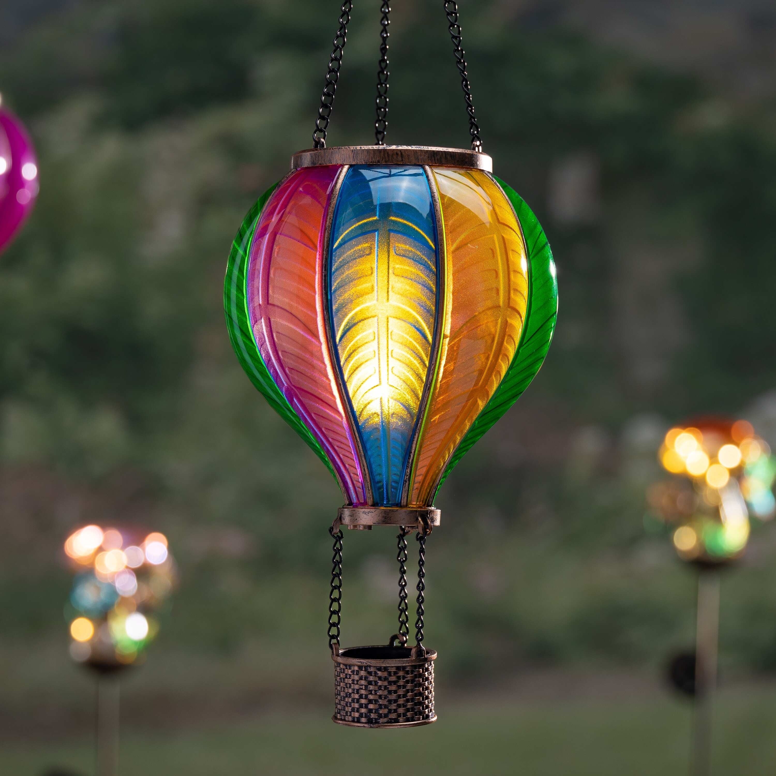 🎁 Limited-time offer 🔥Solar Cool Flame XL Hanging Rainbow Balloon Lantern