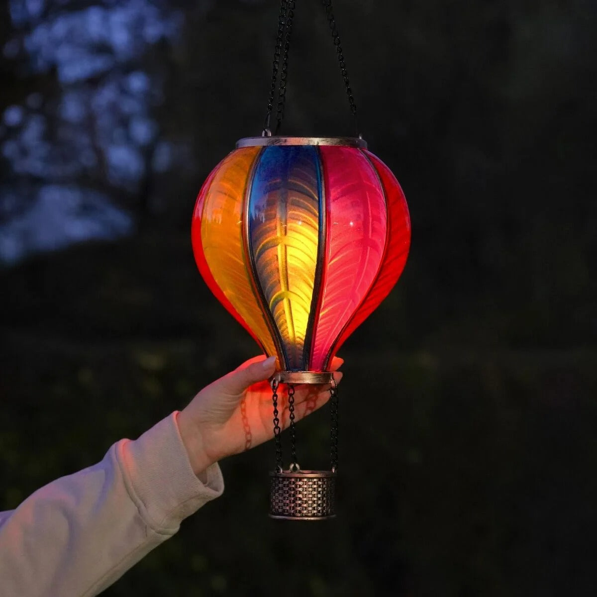 🎁 Limited-time offer 🔥Solar Cool Flame XL Hanging Rainbow Balloon Lantern