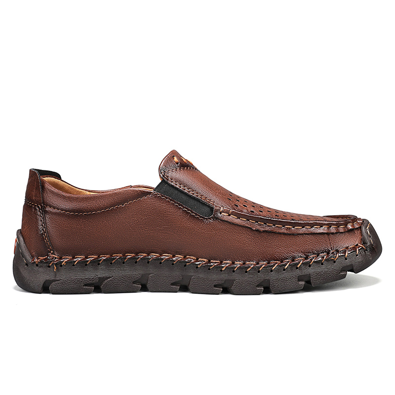 ⏰ Limited-Time 70% OFF –Men’s Breathable Leather Loafers with Easy Zip – Wide Toe, Arch Support, Waterproof, Pressure Relief, Non-Slip Comfort for Everyday & Travel