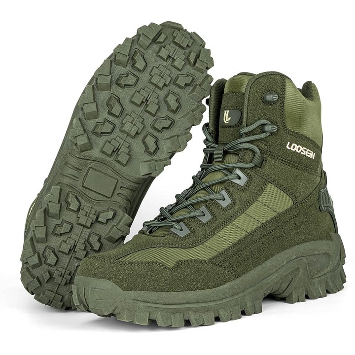 (🎁Free Socks Giveaway🧦) Men Waterproof Non-Slip Hiking Boots Orthopedic Support Anti-Smash Anti-Puncture Work Boots