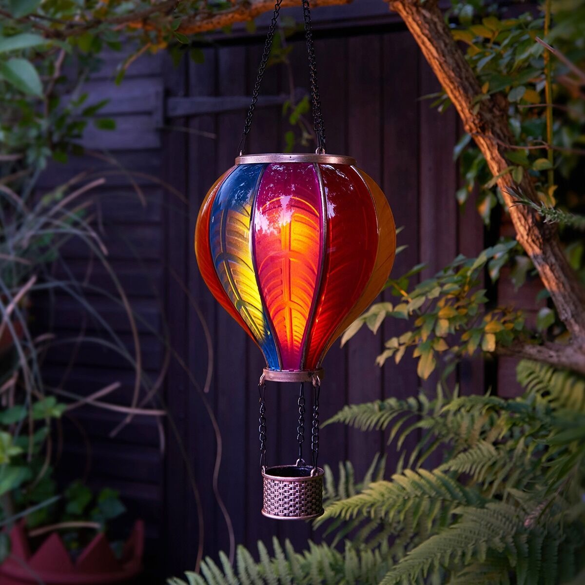 🎁 Limited-time offer 🔥Solar Cool Flame XL Hanging Rainbow Balloon Lantern