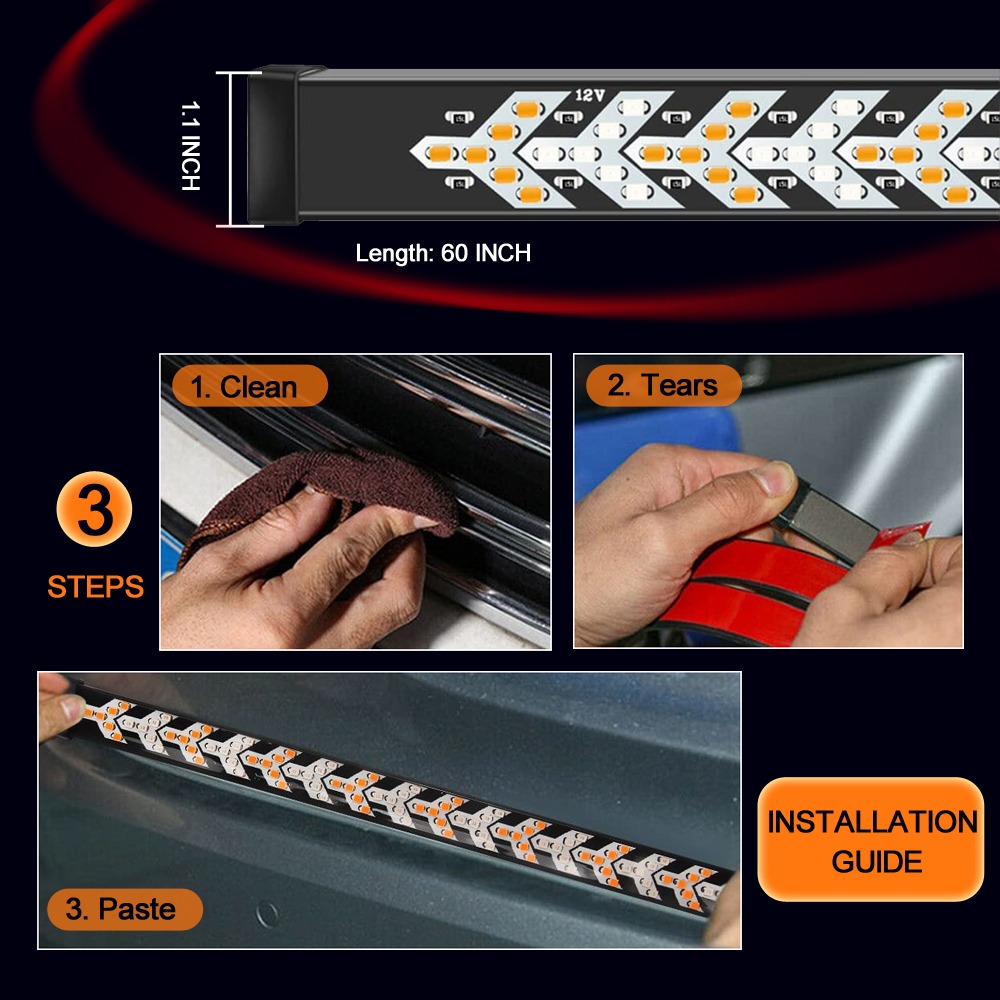 60-Inch LED Tailgate Light Bar Strip