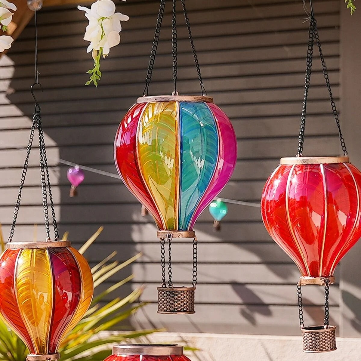 🎁 Limited-time offer 🔥Solar Cool Flame XL Hanging Rainbow Balloon Lantern