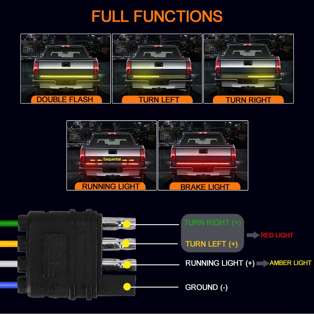 60-Inch LED Tailgate Light Bar Strip