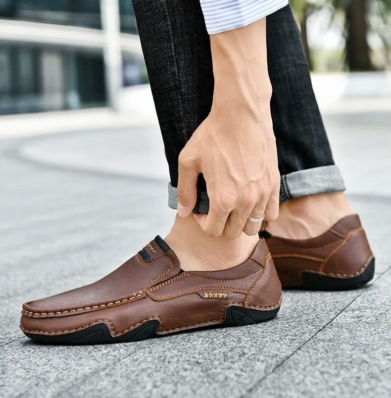 Last Day 50% OFF🔥⏱️Christmas Promotion⏱️🔥Men's genuine calfskin leather Slip-On Loafers