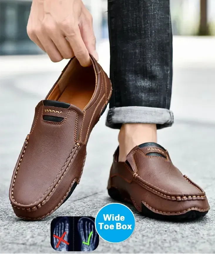 Last Day 50% OFF🔥⏱️Christmas Promotion⏱️🔥Men's genuine calfskin leather Slip-On Loafers