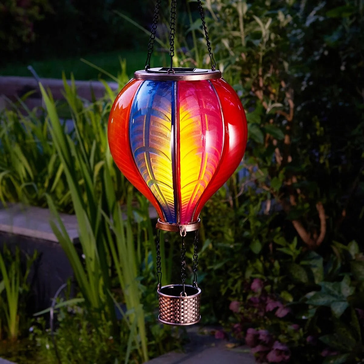 🎁 Limited-time offer 🔥Solar Cool Flame XL Hanging Rainbow Balloon Lantern