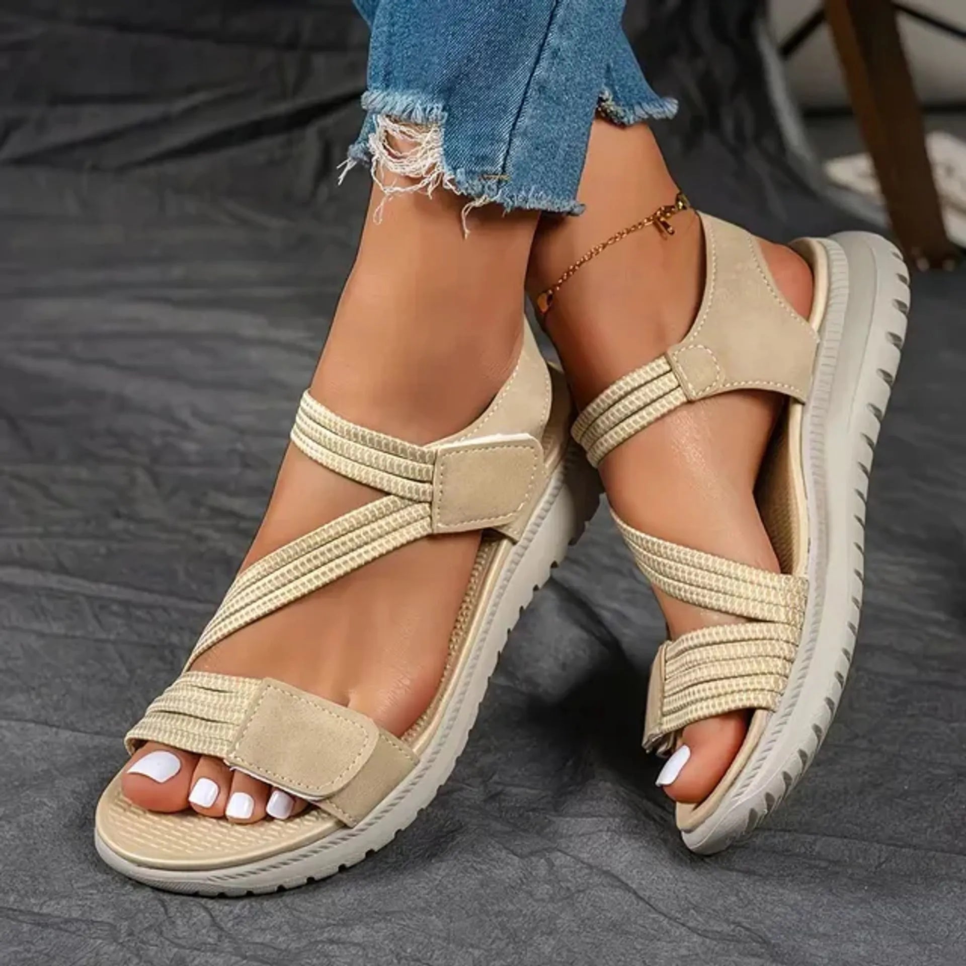 🔥2026 Summer Best Seller — Last Day Sale 50% OFF!🔥Women's Soft-Sole Orthopedic Sandals | Ultra-Comfortable Open-Toe Design