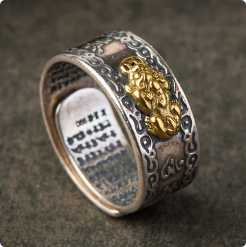 Feng Shui Pixiu Mantra Ring