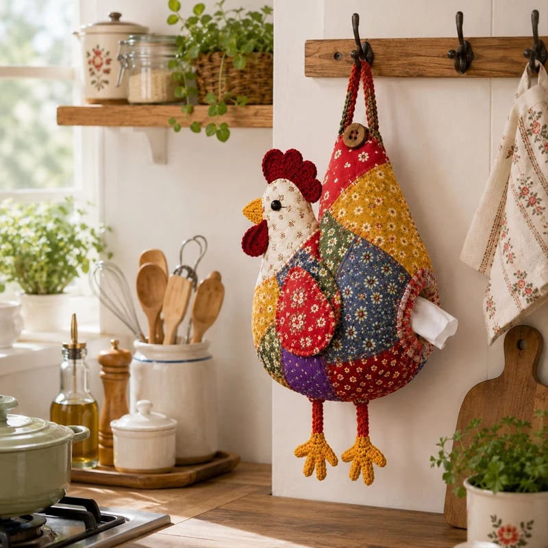 DIY Patchwork Chicken & Duck Tissue Holders