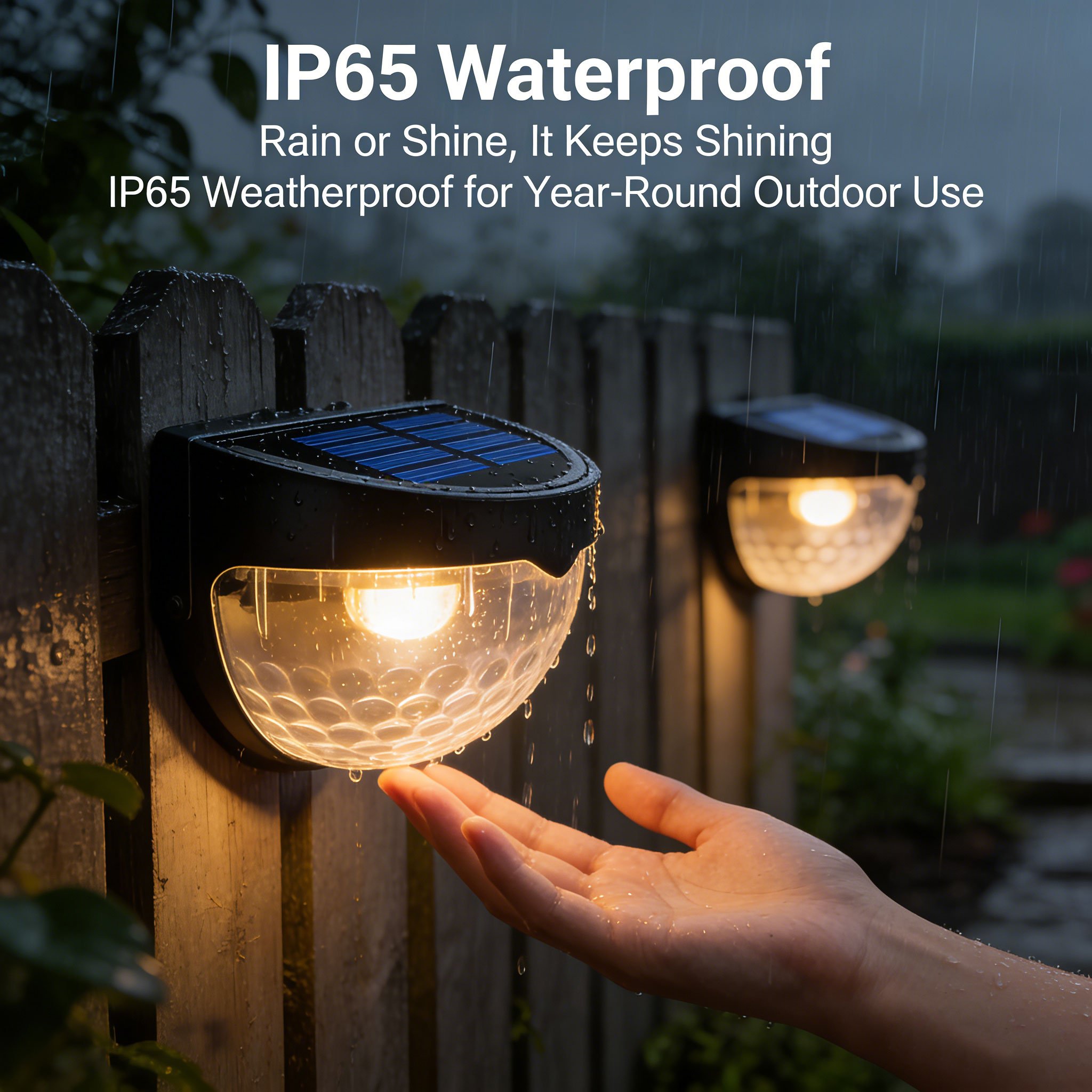 🌞 Solar-Powered Waterproof LED Wall Light