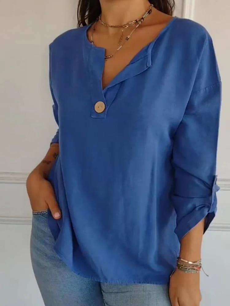 Women's Casual Cotton Linen Shirt