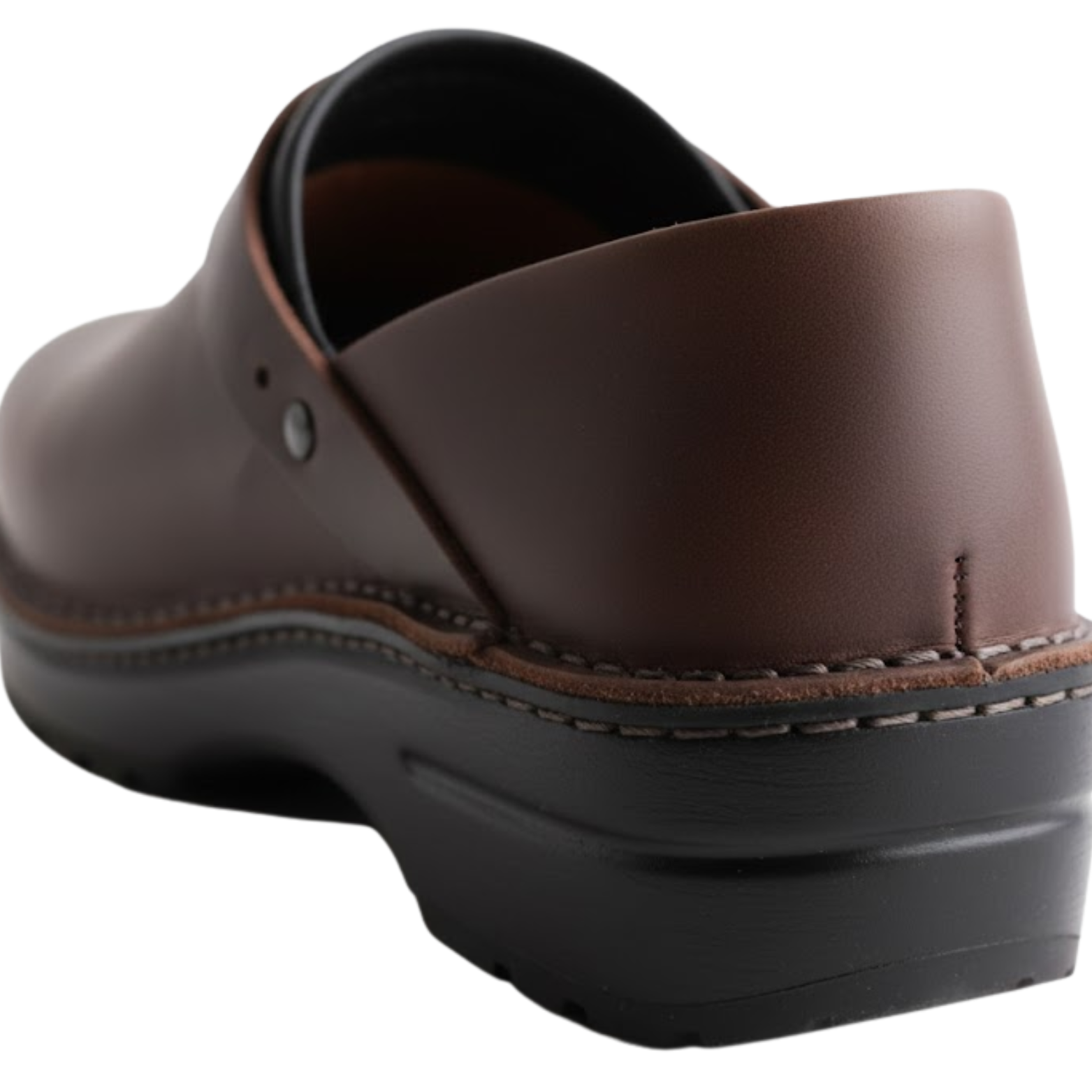Sabots homme cuir souple bout rond semelle confort style décontracté