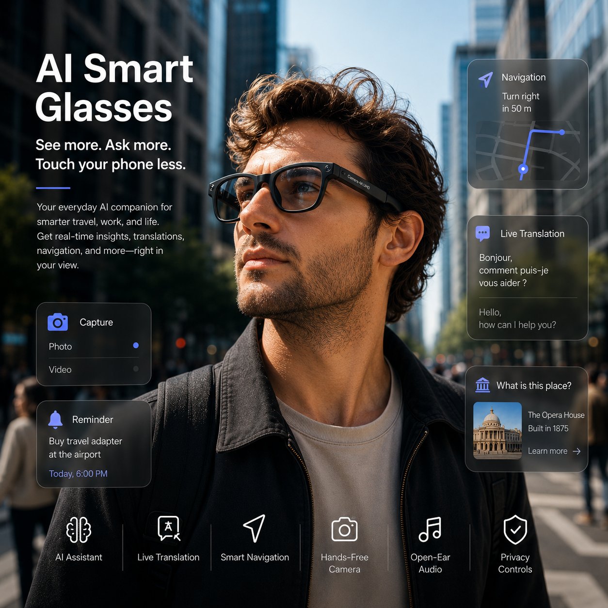 AI smart glasses for everyday use