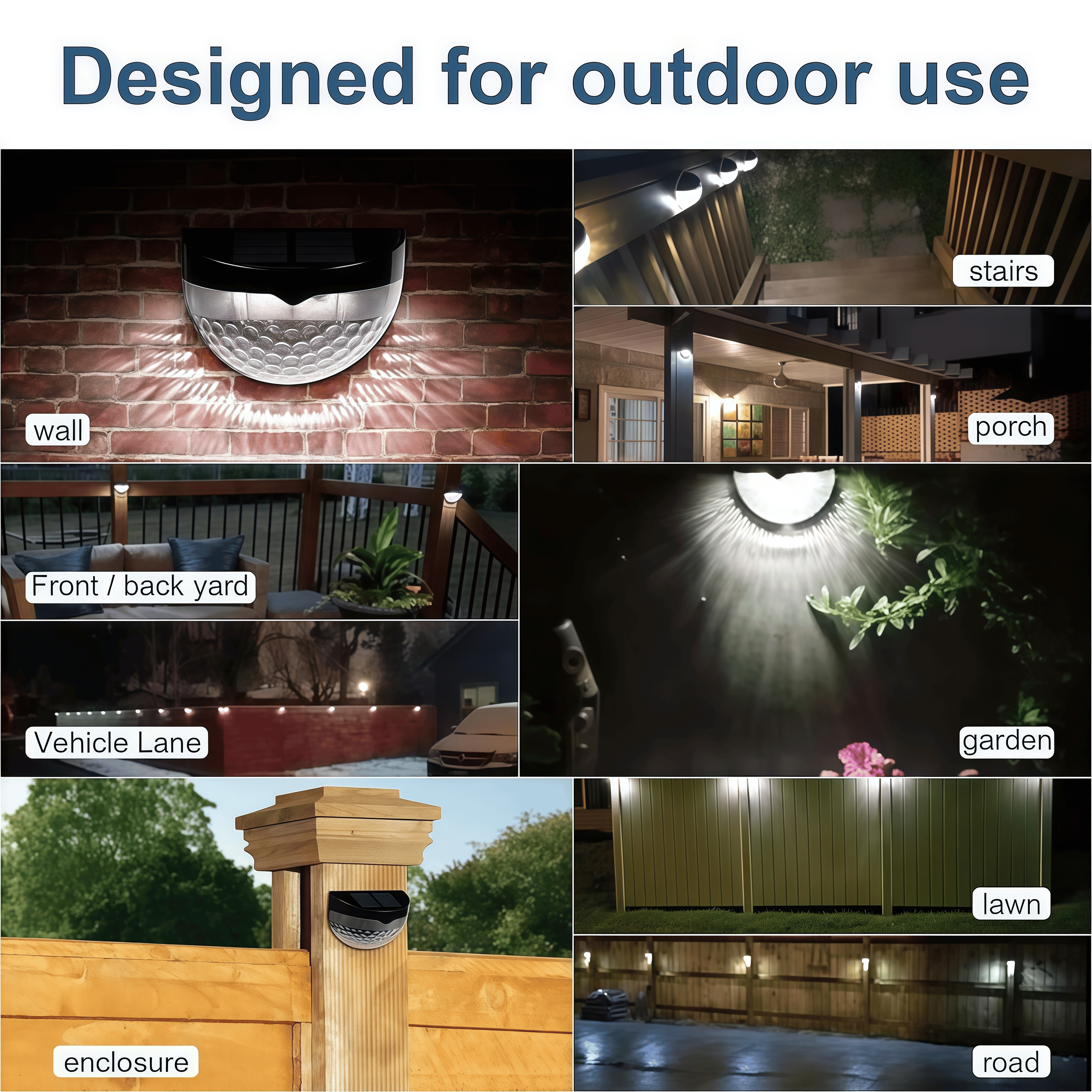 🌞 Solar-Powered Waterproof LED Wall Light
