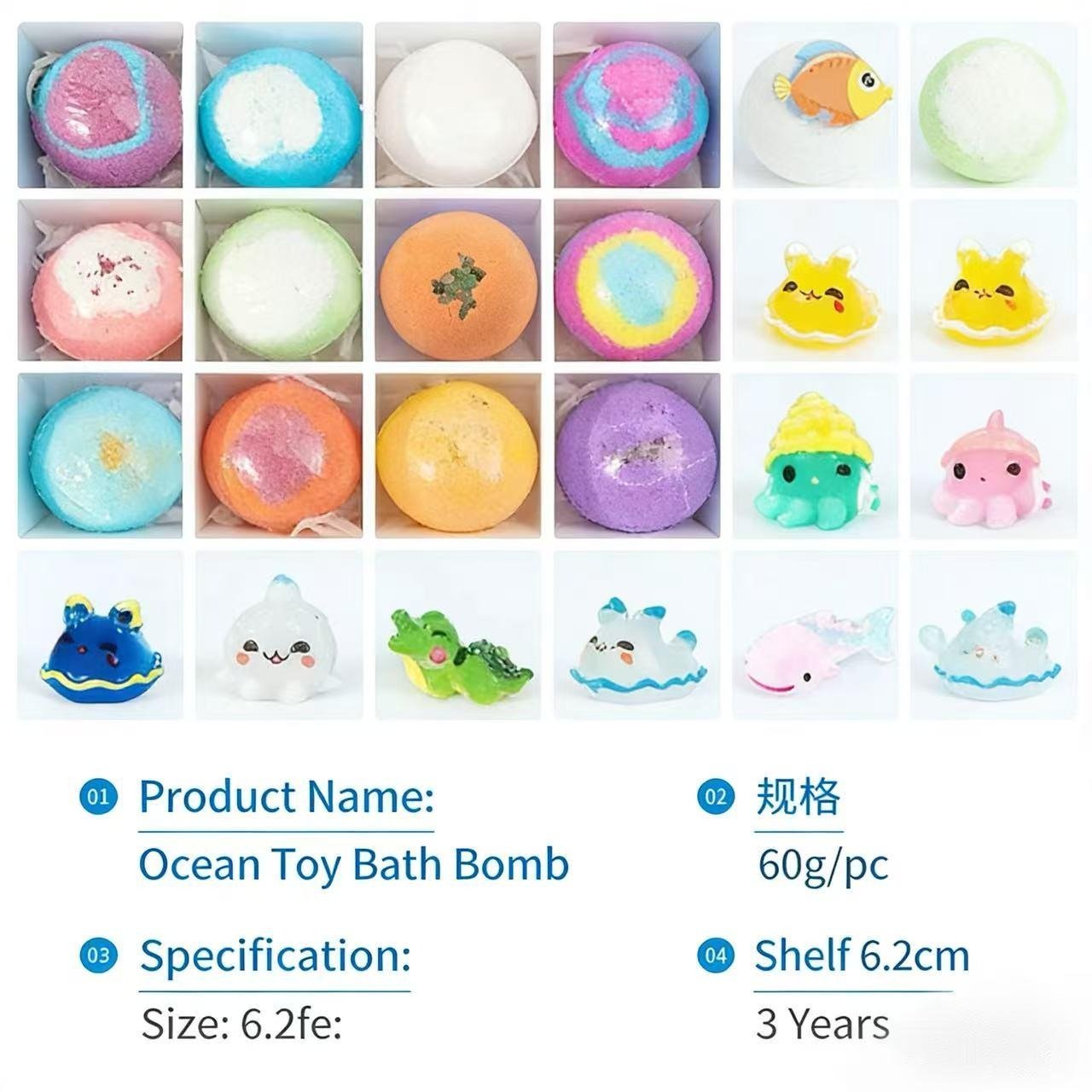 🛁🐣 12-Pack Kids Organic Bath Bombs Set with Surprise Toys - Moisturizing & Anti-Bacterial Fizzy Balls, Handmade, Ideal Birthday Gif