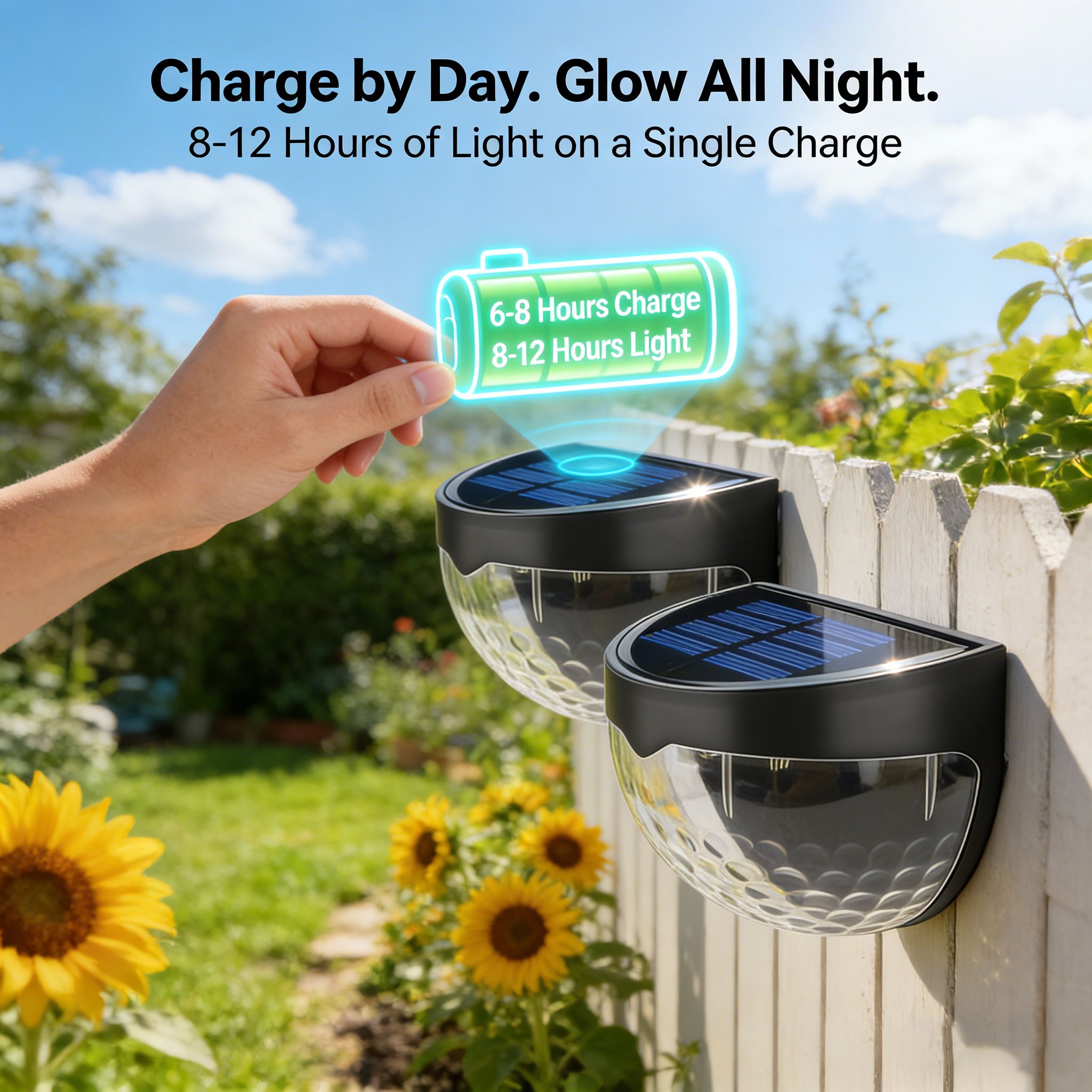 🌞 Solar-Powered Waterproof LED Wall Light