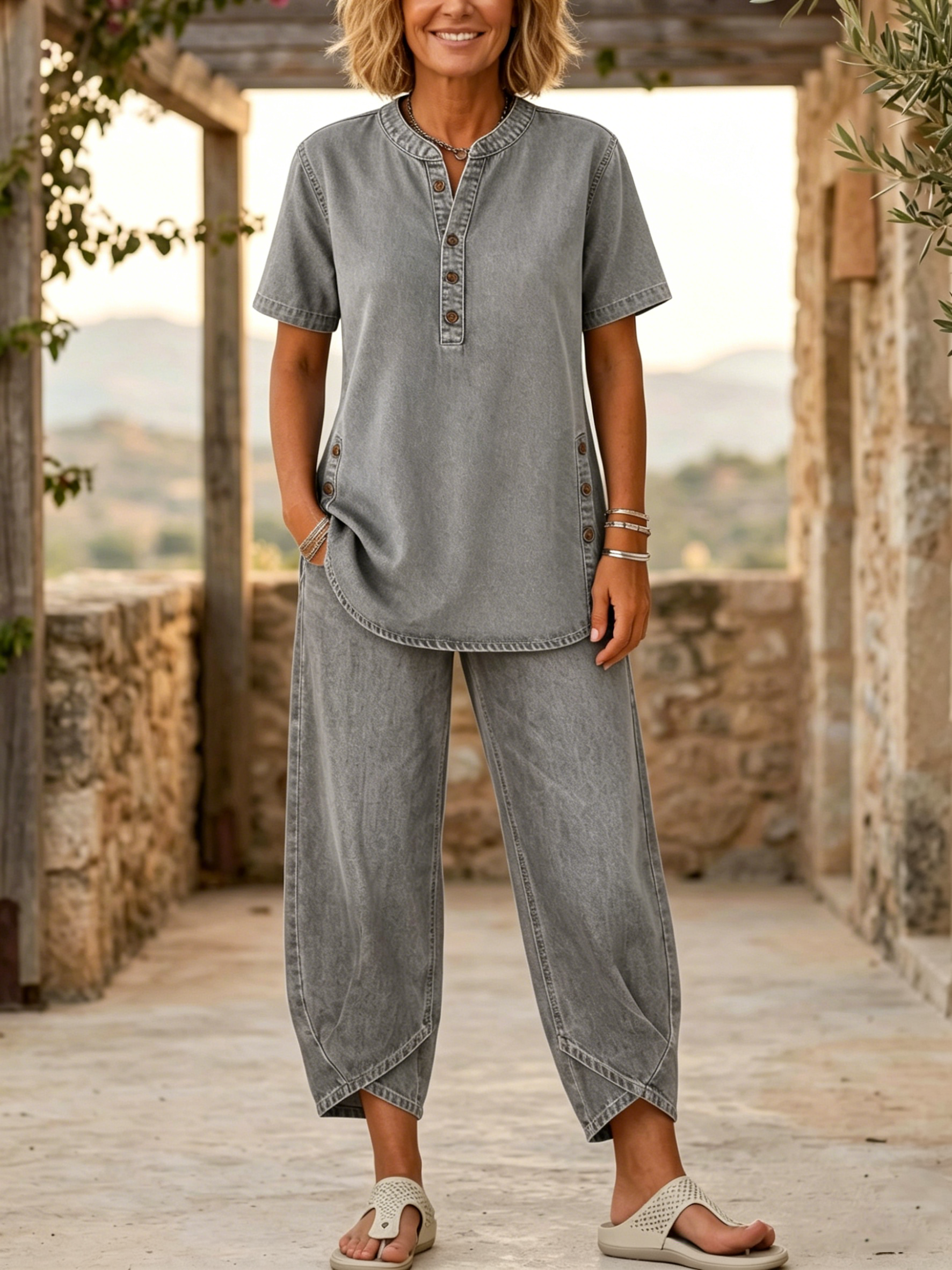 New Arrivals🔥 Women's Casual Simple Denim Cotton Pants