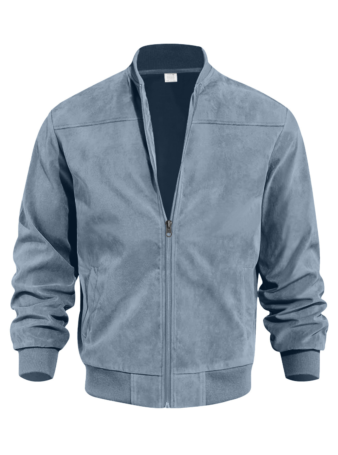 Men's Zip-Front Waffle-Knit Long-Sleeve Coat