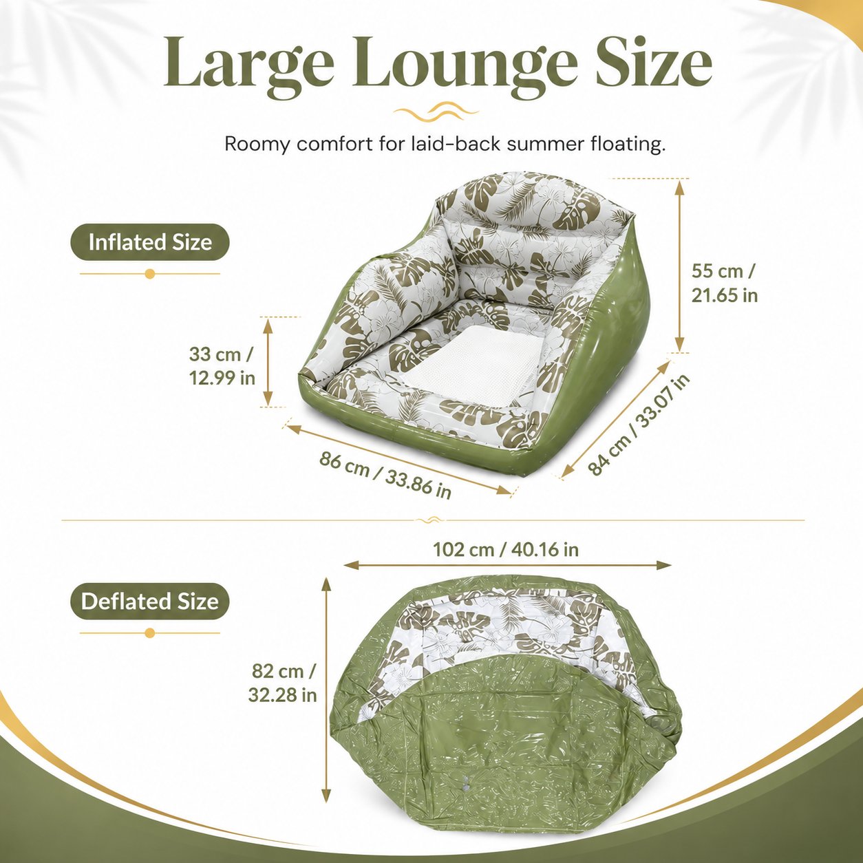 3-in-1 Inflatable Pool Lounge Sofa