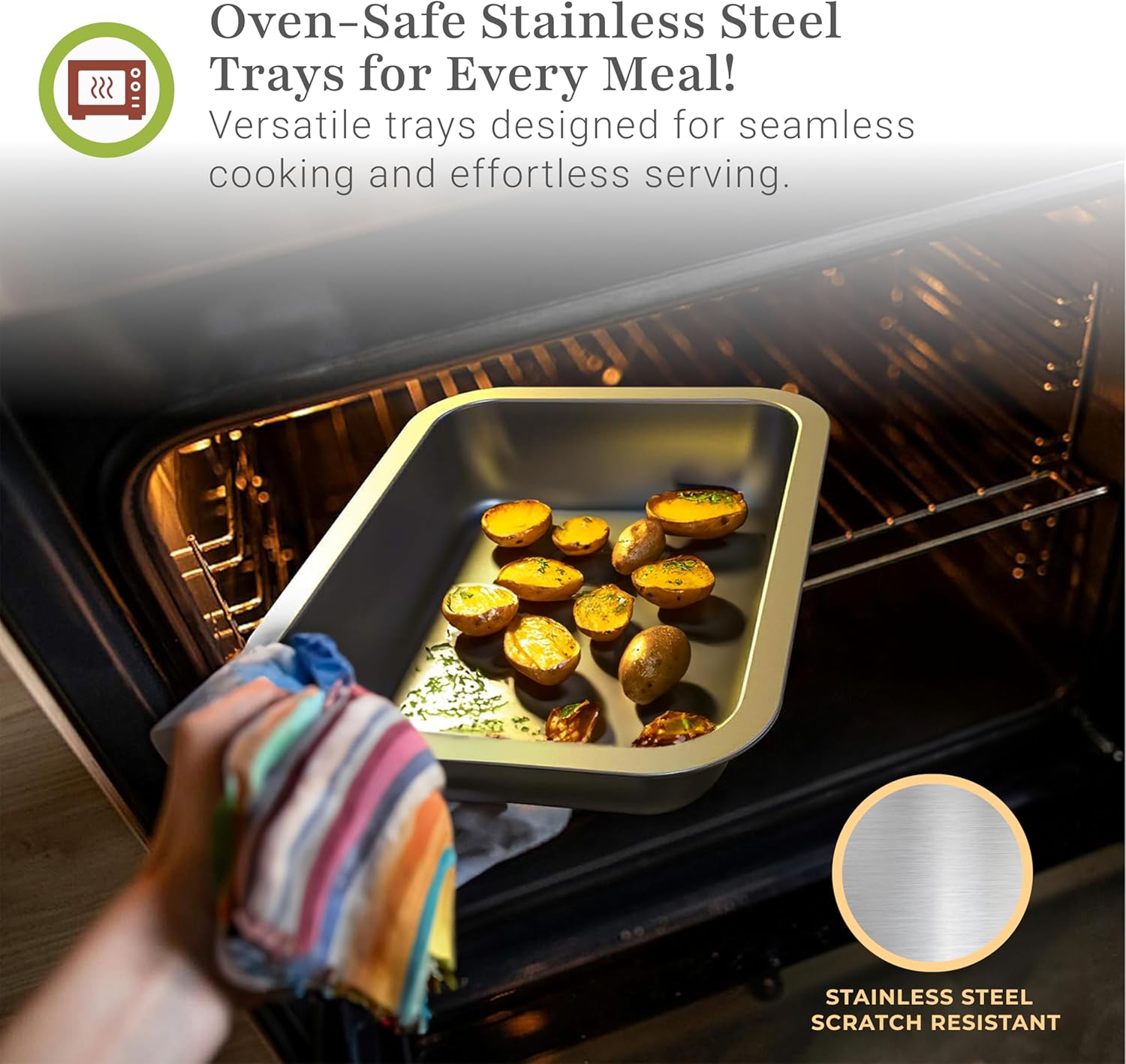🎋 Bamboo Cutting Board with Stainless Steel Trays – Chop, Slide, Stay Organized