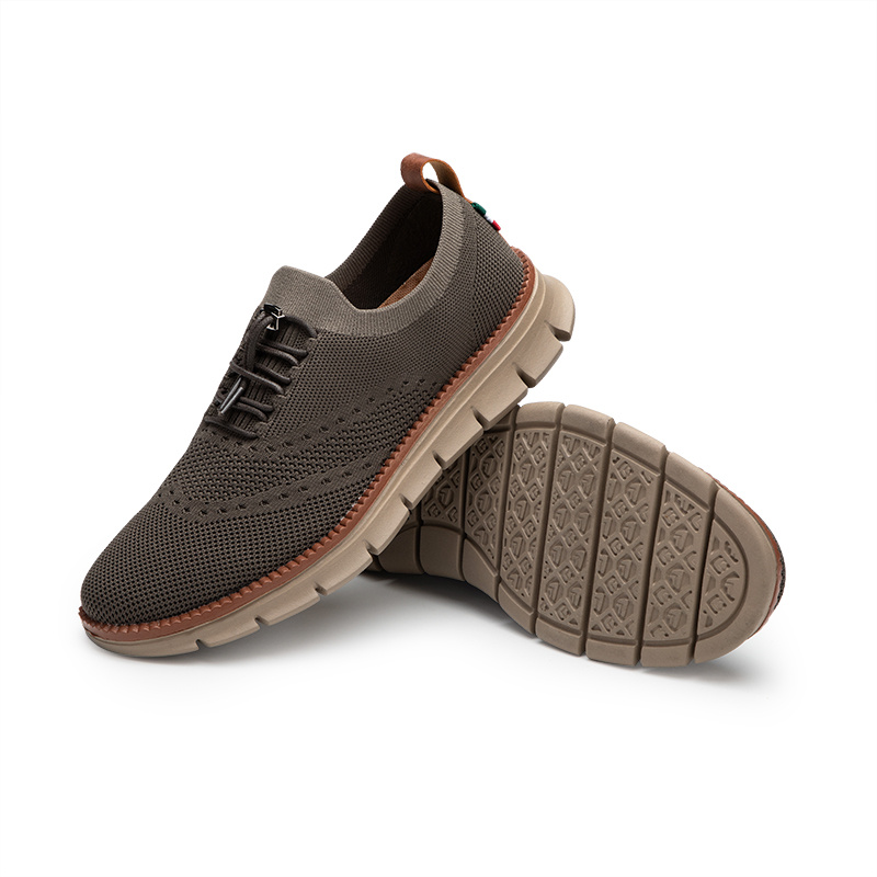 MEN'S KNITTED BREATHABLE STRAP-ON SHOCK-ABSORBING COMFORTABLE SNEAKERS