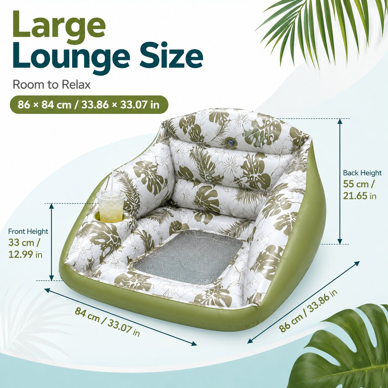 3-in-1 Inflatable Pool Lounge Sofa