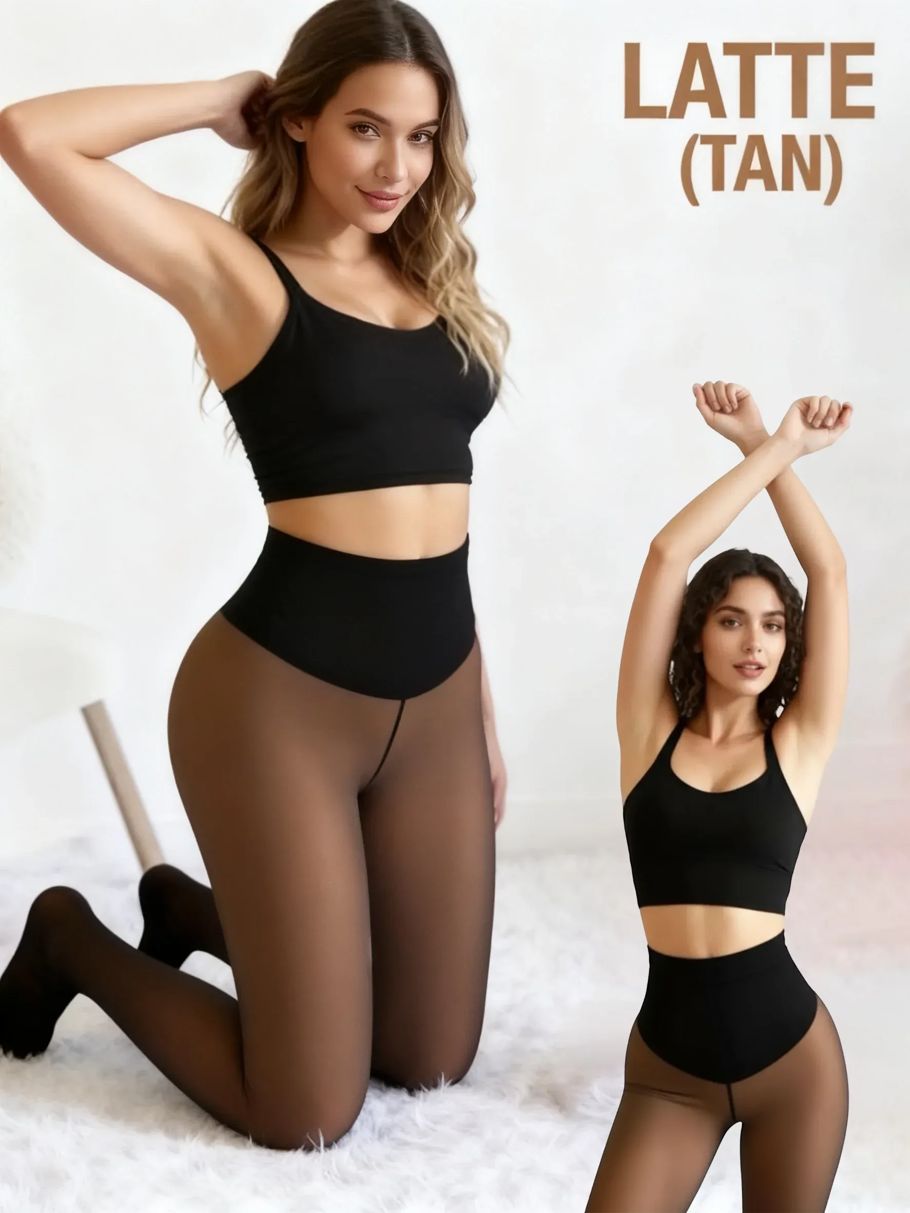 🔥Hot Sale 60% OFF!!⚡50K+ SOLD!❄️One-Seam The-original Magic Fleece Lined Leggings✨