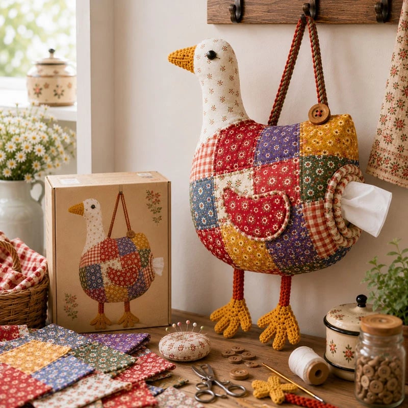 DIY Patchwork Chicken & Duck Tissue Holders