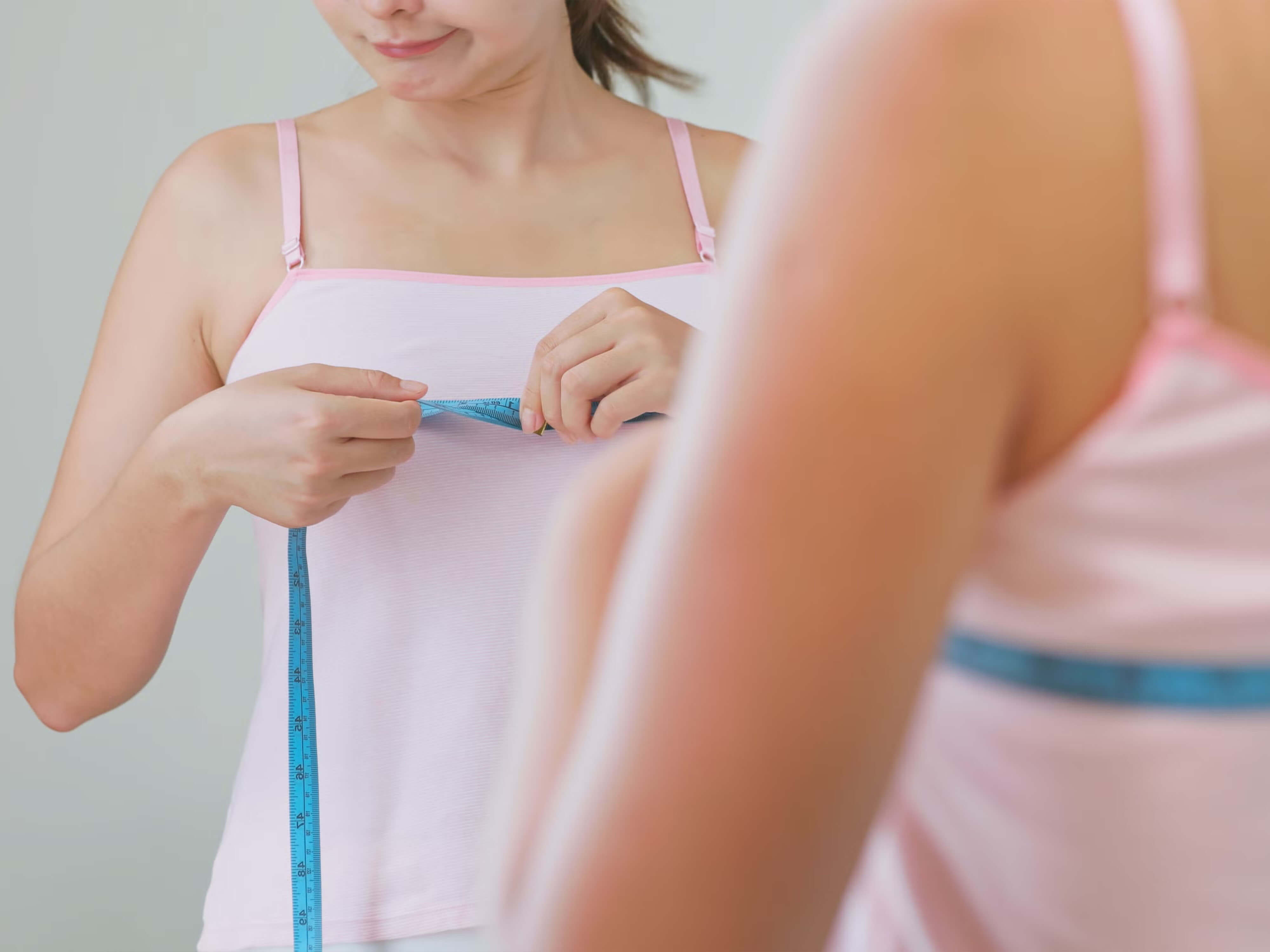 Professional bra size chart and measuring instructions for sizes 30-48 and A-I cup at velvetyou.