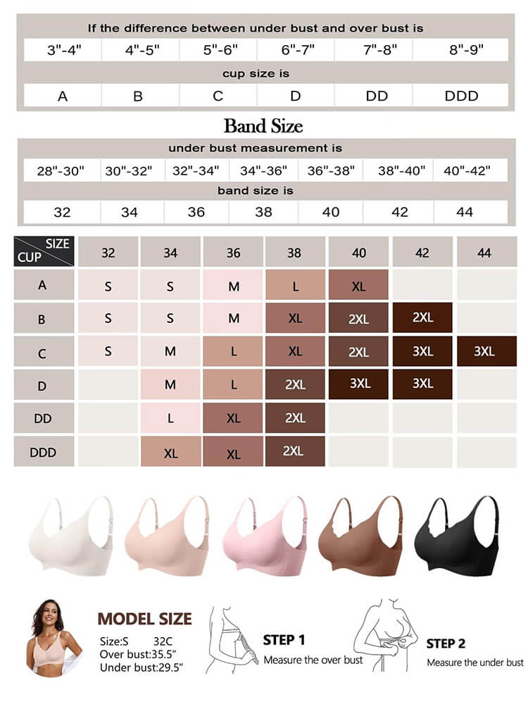 Plus Size Wireless 3/4 Cup Bra