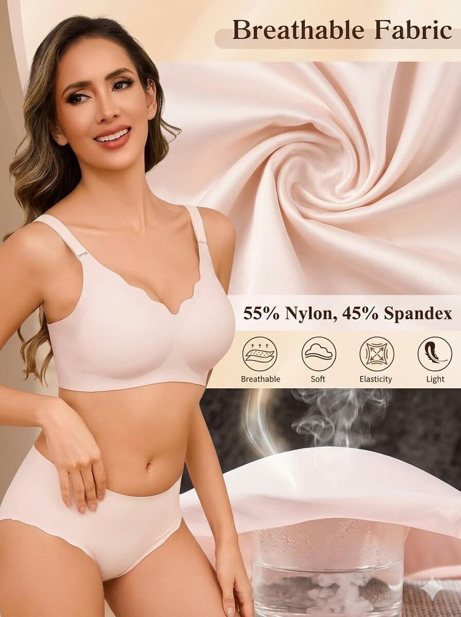 Plus Size Wireless 3/4 Cup Bra