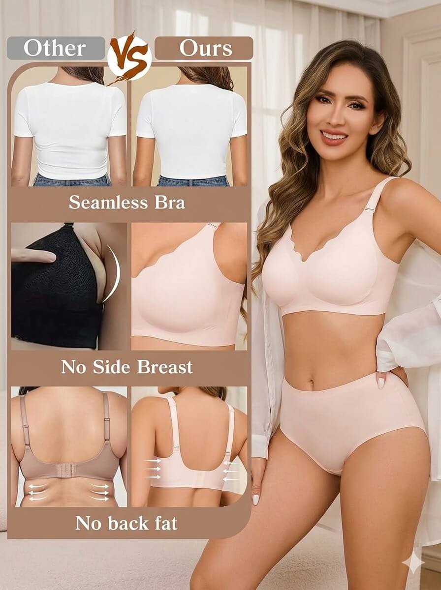 Plus Size Wireless 3/4 Cup Bra