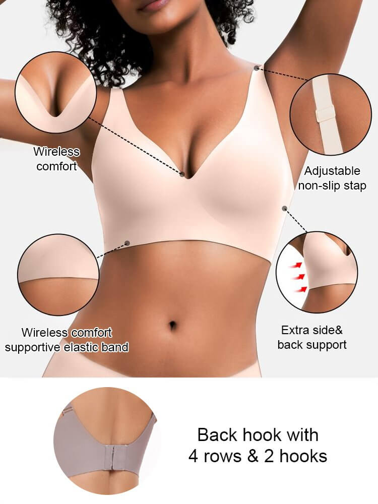 Seamless Wireless Full Coverage Bra