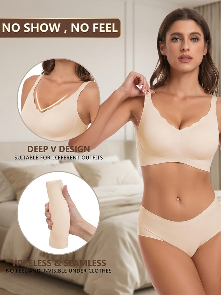 Plus Size Wireless 3/4 Cup Bra