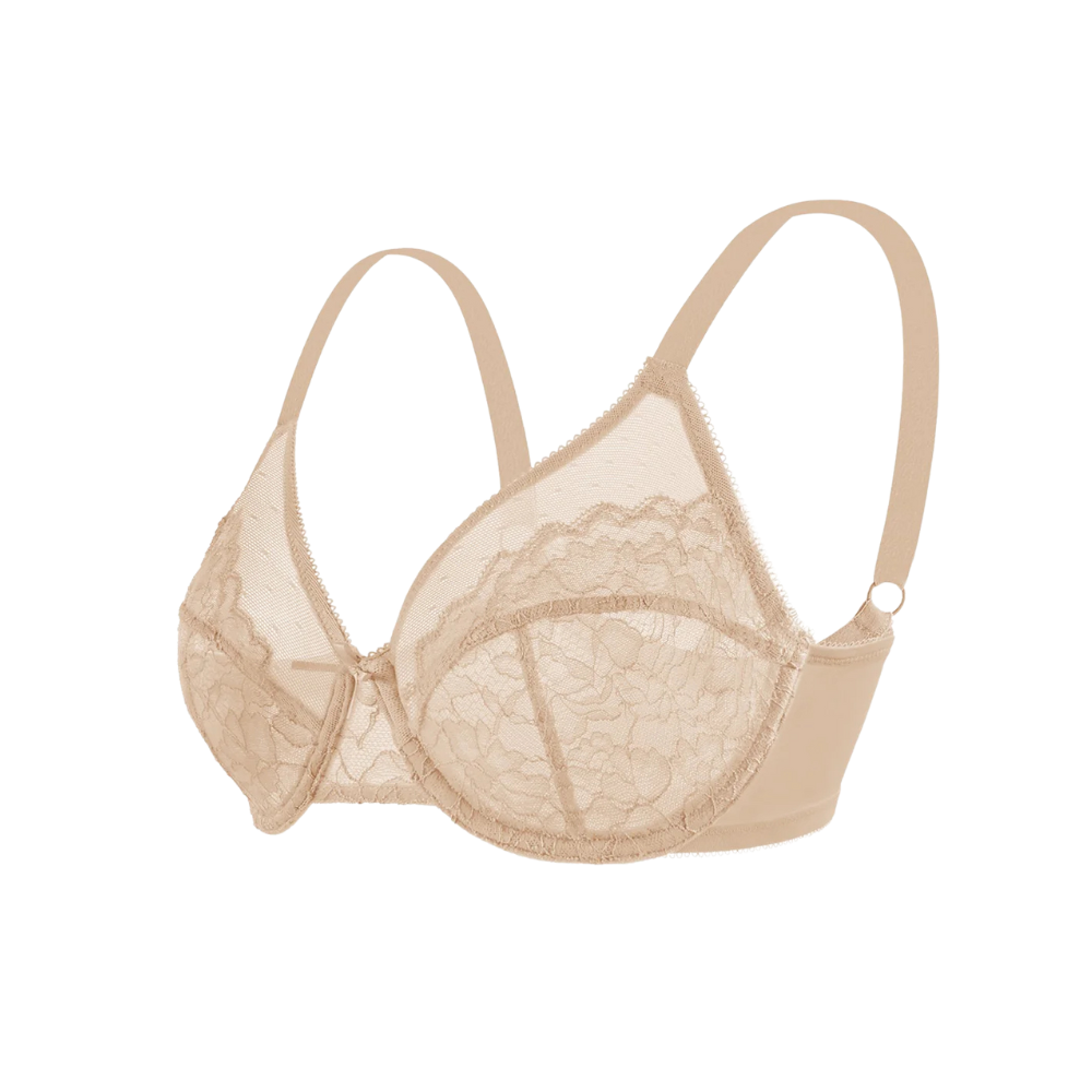Ultra-Thin Lace Mesh High Support Bra