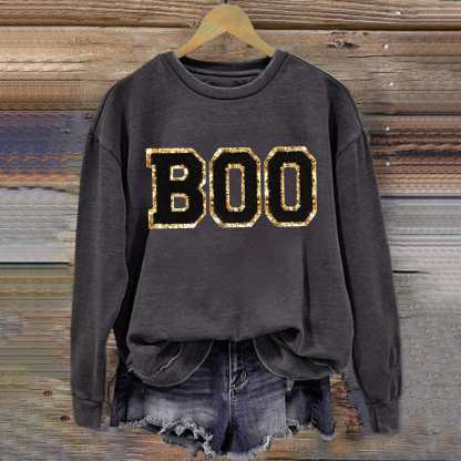 Chenille Patch Halloween Sweatshirt