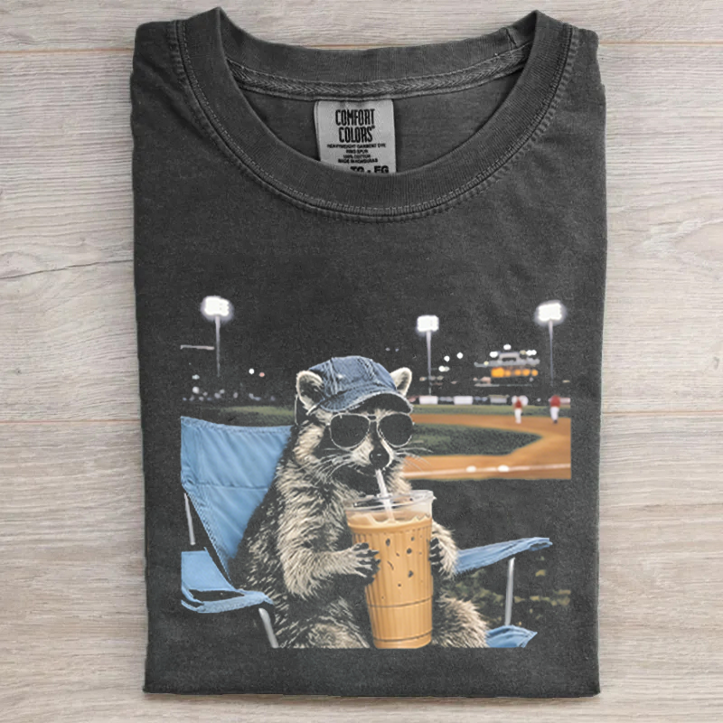 Funny Raccoon Baseball T-shirt